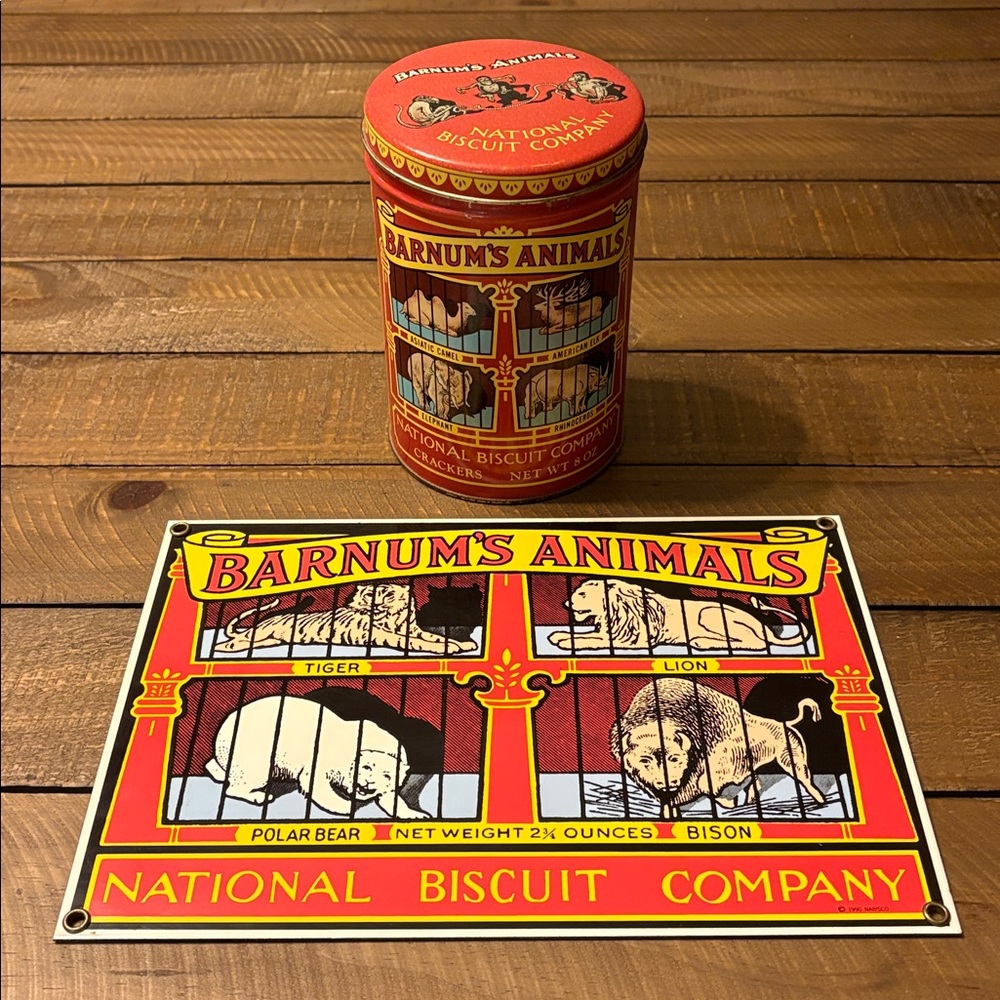 Barnum's Animals Tin and Sign Set